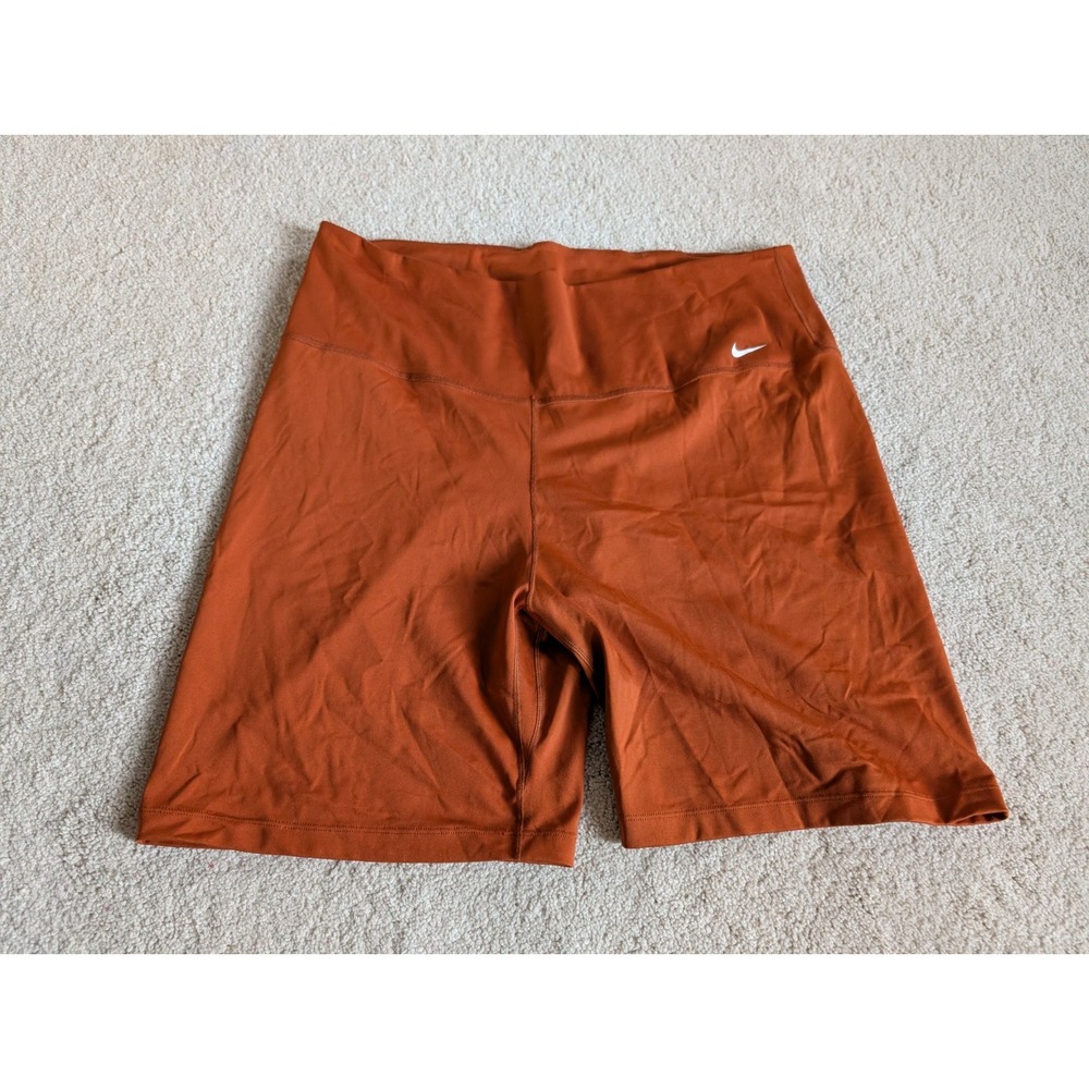 Nike Dri-Fit Orange Biker Shorts Womens XXL Athletic Activewear Workout